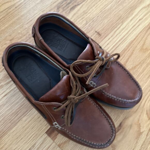 Marks & Spencer Autograph Men\'s Brown Leather Oxford Shoes Size 10.5 Lace Ups BP main image 12